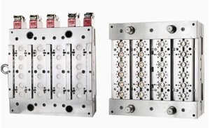 Пресс-форма для литья с защелкивающимися крышками с несколькими полостями